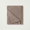 Cable Knit Cashmere throw blanket natural