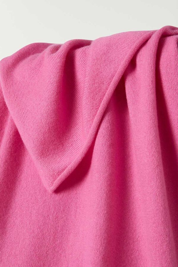 Close Up of Cashmere Travel Wrap in Carnation