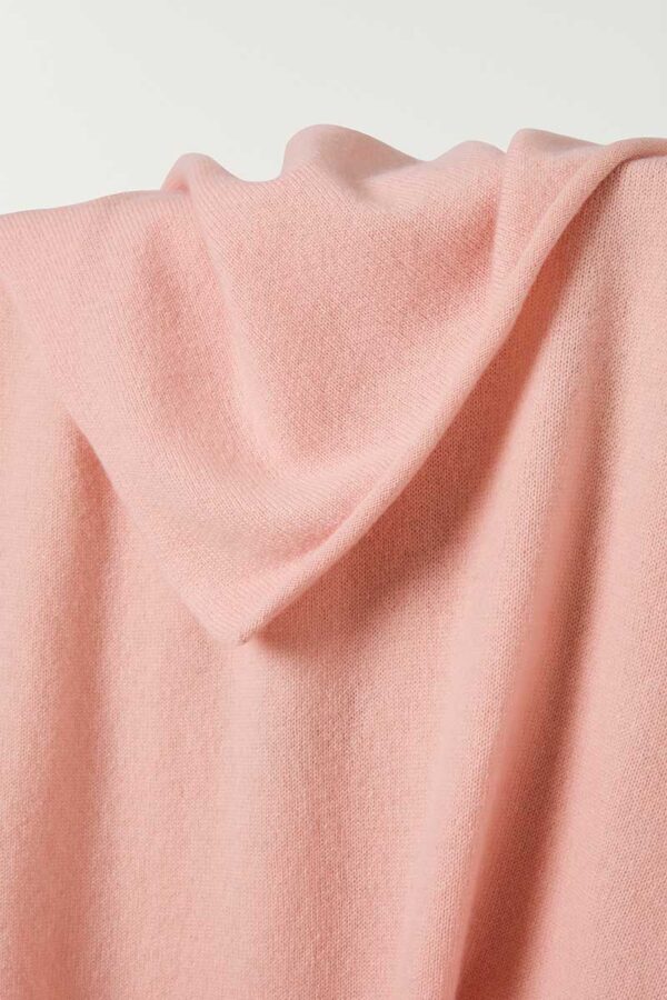 Close Up of Cashmere Travel Wrap in Ballerina Pink